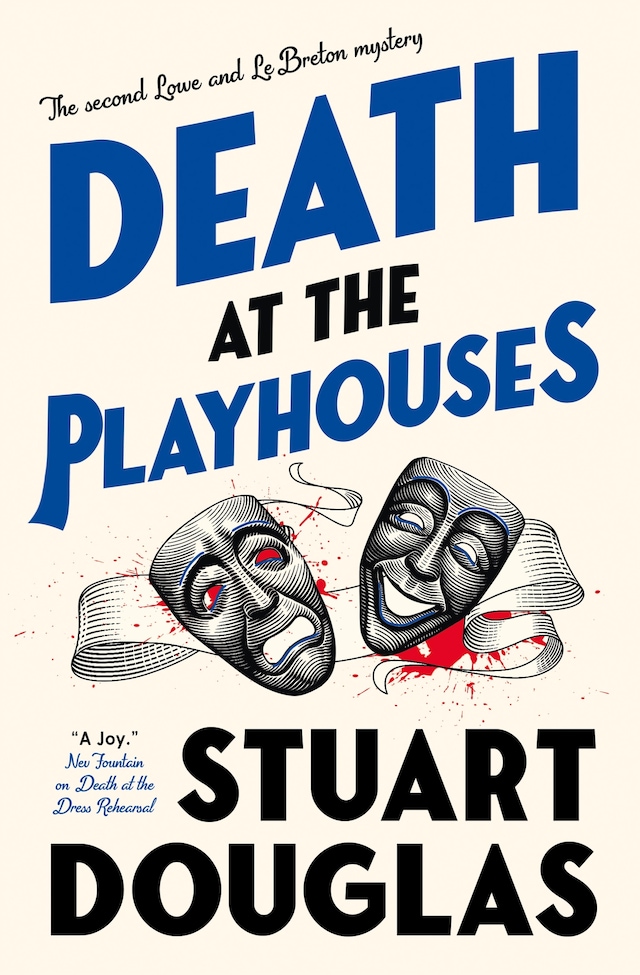Book cover for Lowe and Le Breton mysteries - Death at the Playhouses