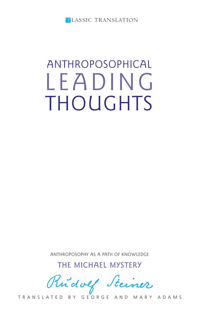Copertina del libro per Anthroposophical Leading Thoughts