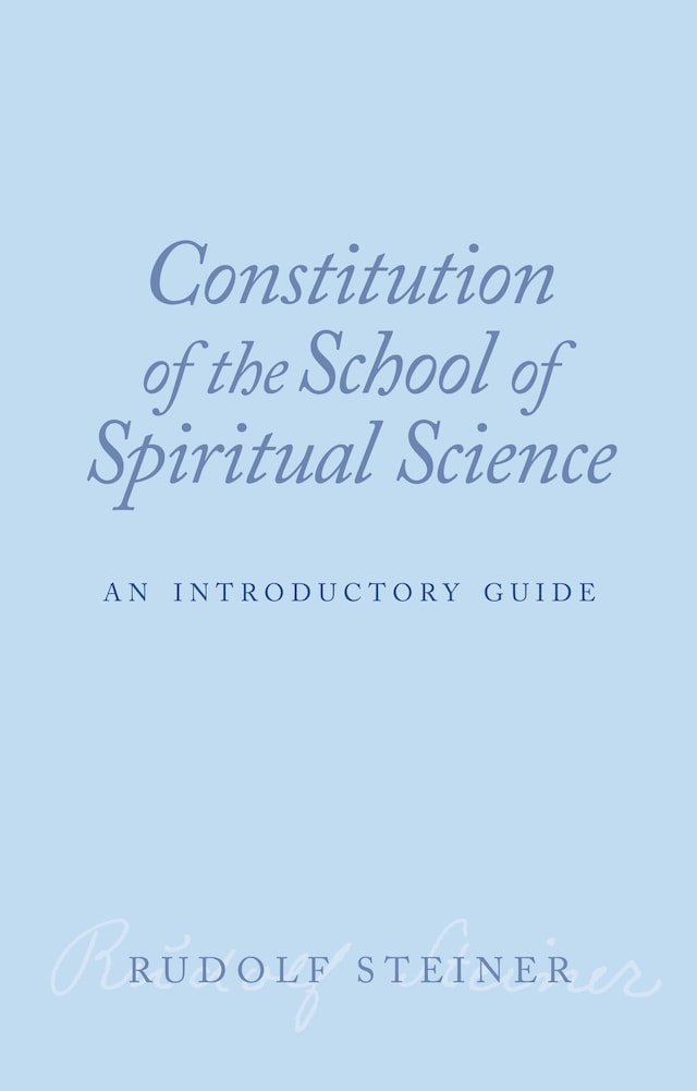 Okładka książki dla Constitution of the School of Spiritual Science