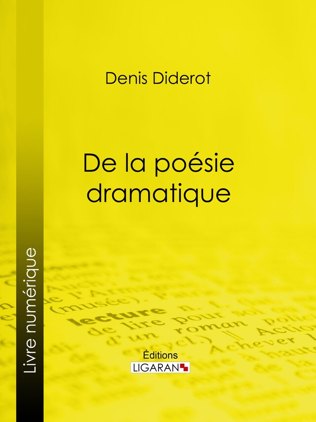 Portada de libro para De la poésie dramatique