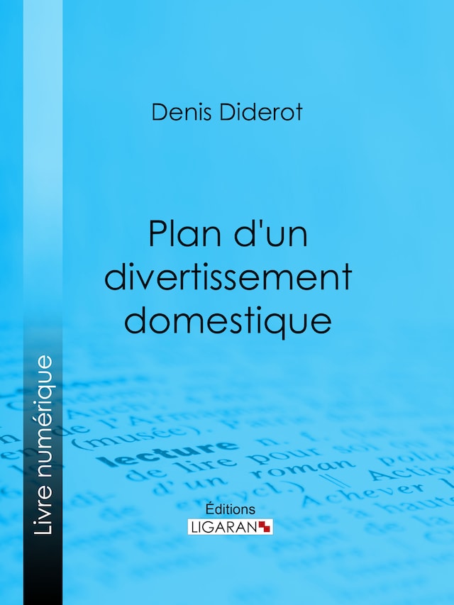 Buchcover für Plan d'un divertissement domestique