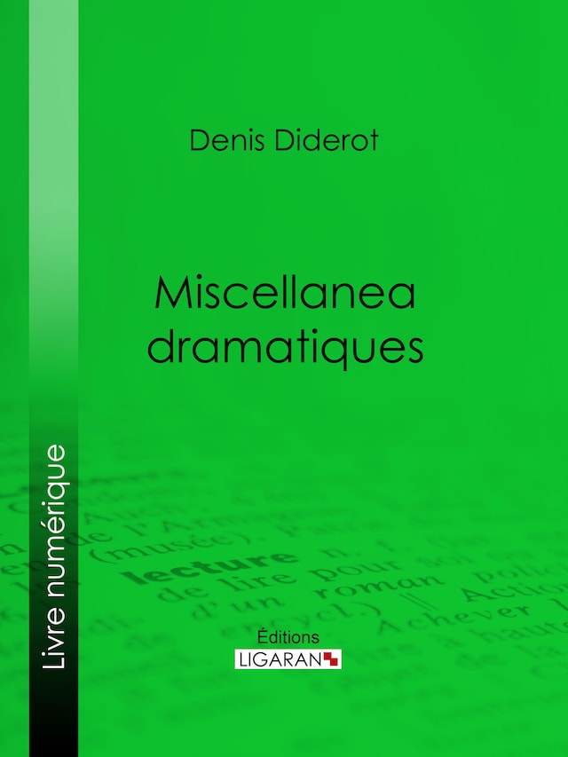 Book cover for Miscellanea dramatiques