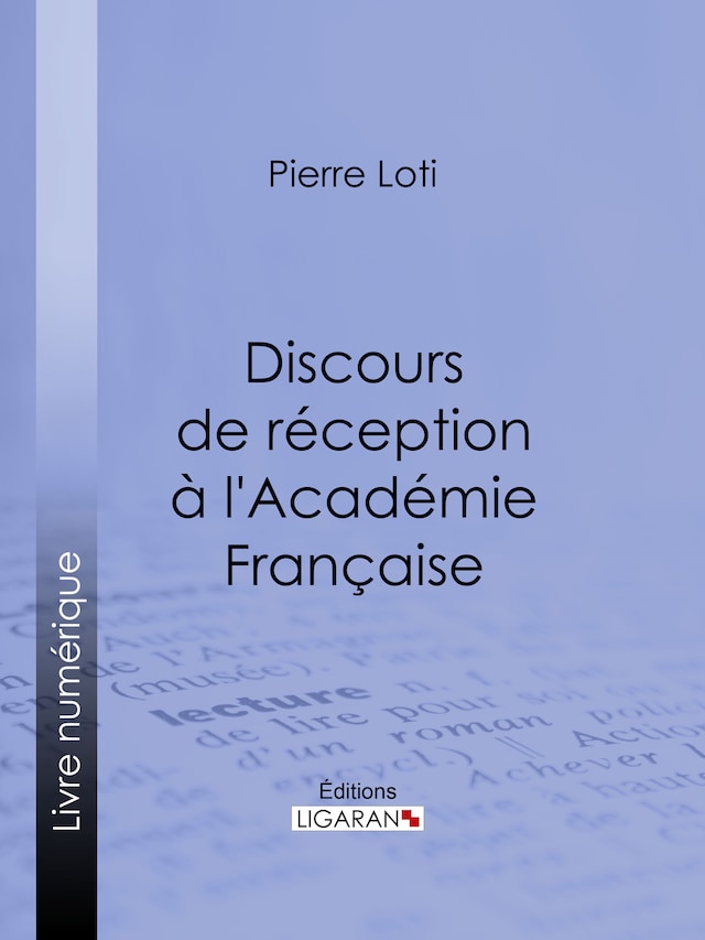 Boekomslag van Discours de réception à l'Académie Française