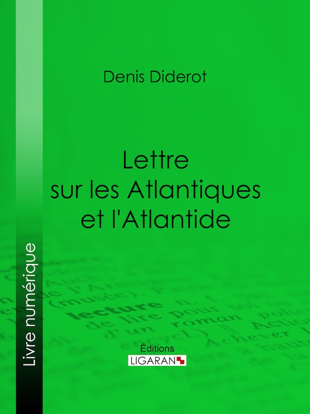 Book cover for Lettre sur les Atlantiques et l'Atlantide