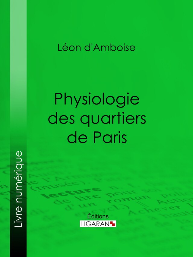 Book cover for Physiologie des quartiers de Paris