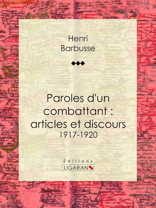 Book cover for Paroles d'un combattant : articles et discours