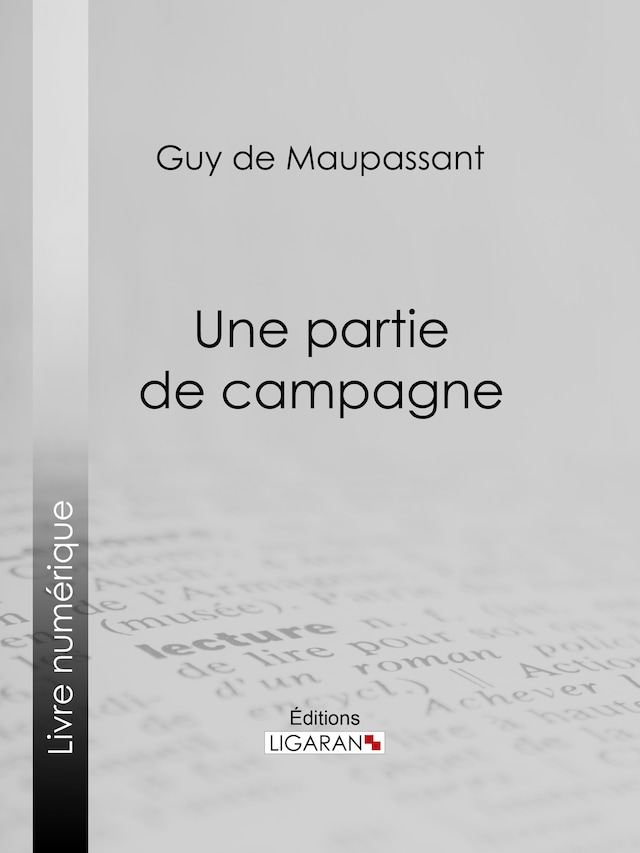 Book cover for Une partie de campagne