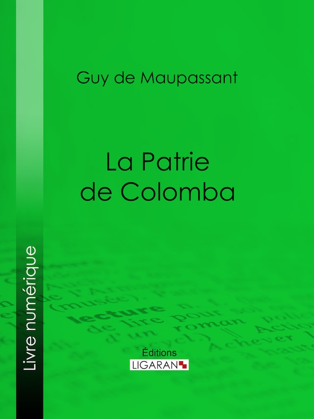Kirjankansi teokselle La patrie de Colomba