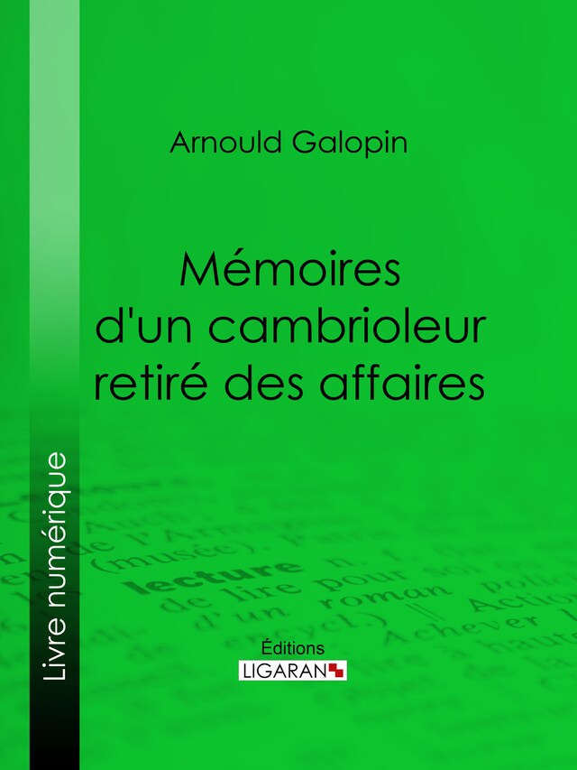 Kirjankansi teokselle Mémoires d'un cambrioleur retiré des affaires