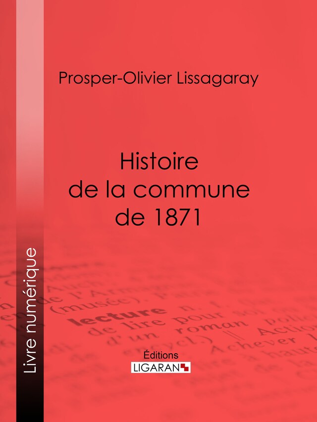 Portada de libro para Histoire de la commune de 1871