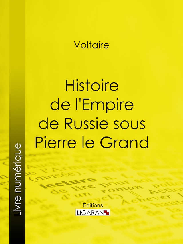 Book cover for Histoire de l'Empire de Russie sous Pierre le Grand