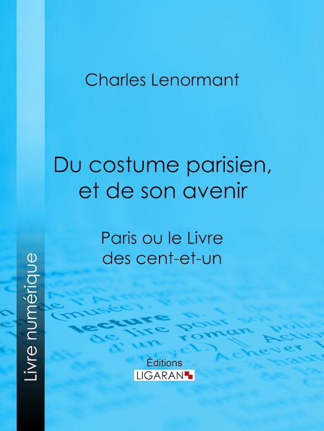 Okładka książki dla Du costume parisien, et de son avenir