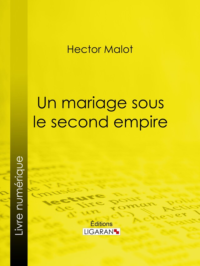 Book cover for Un mariage sous le second Empire