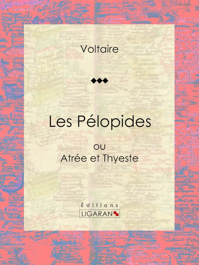 Kirjankansi teokselle Les Pélopides