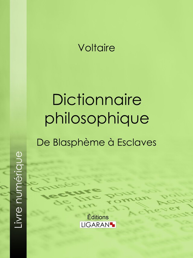 Book cover for Dictionnaire philosophique