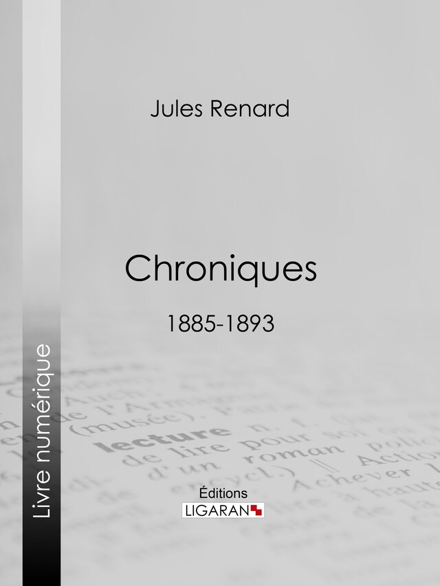 Book cover for Chroniques 1885-1893