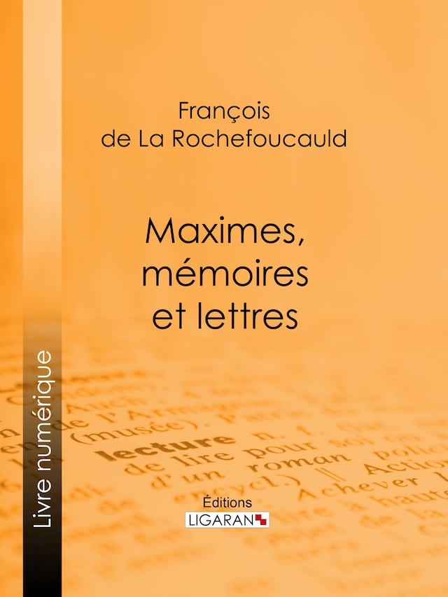 Book cover for Maximes, mémoires et lettres