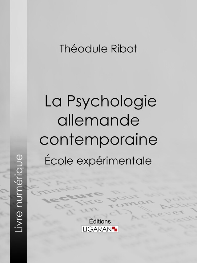 Bokomslag för La Psychologie allemande contemporaine