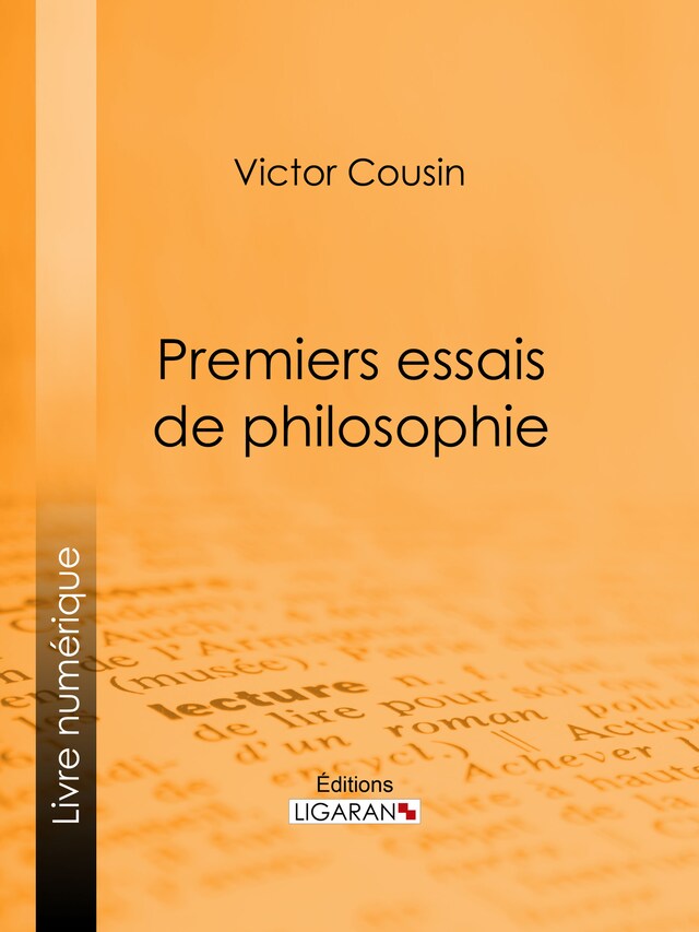 Okładka książki dla Premiers essais de philosophie