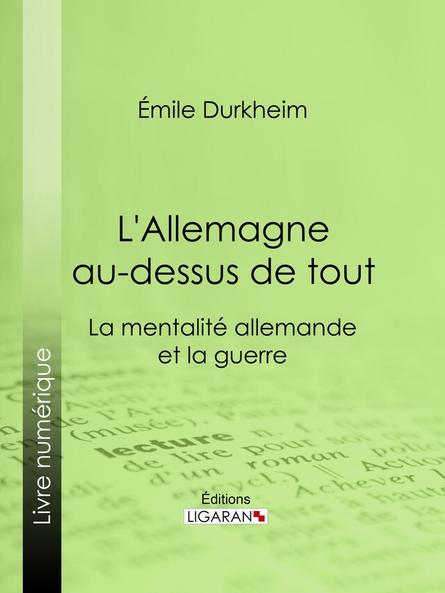 Copertina del libro per L'Allemagne au-dessus de tout