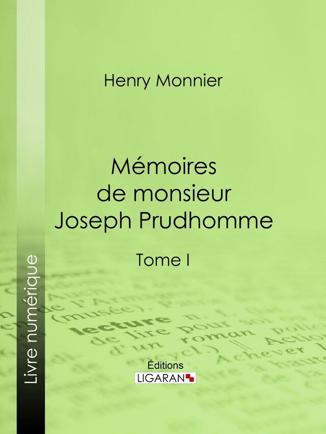 Kirjankansi teokselle Mémoires de monsieur Joseph Prudhomme