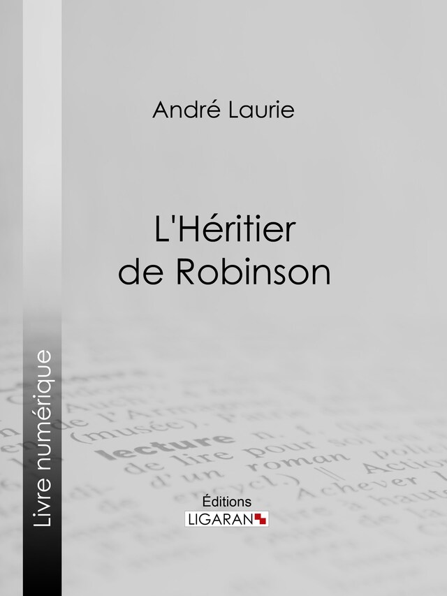 Kirjankansi teokselle L'Héritier de Robinson