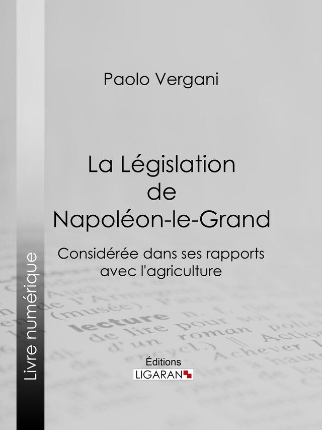 Okładka książki dla La Législation de Napoléon-le-Grand