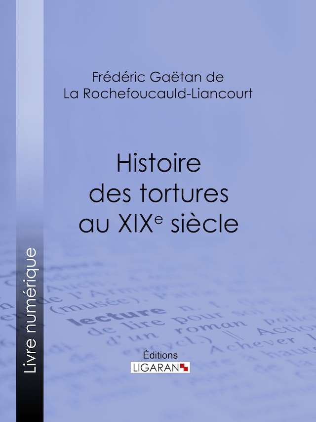 Bogomslag for Histoire des tortures au XIXe siècle