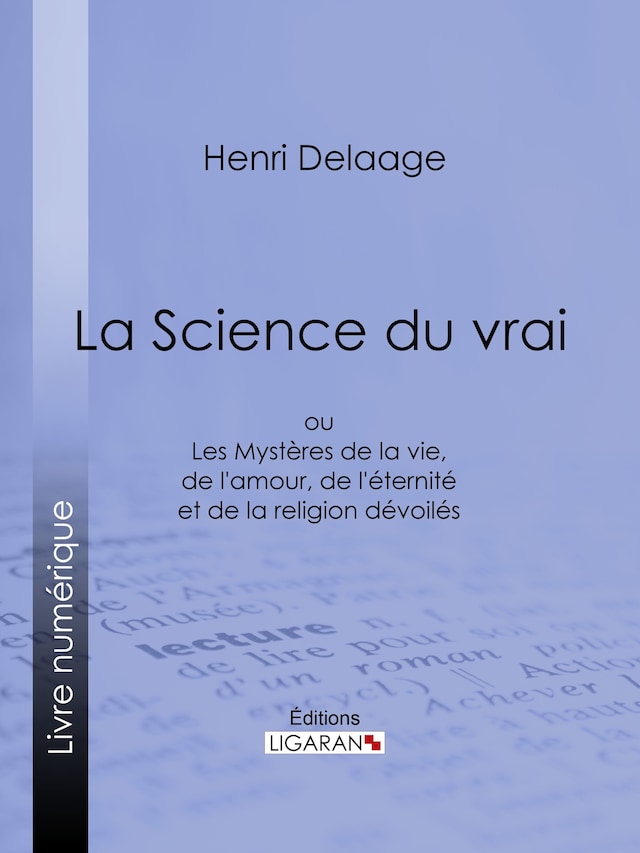Okładka książki dla La Science du vrai