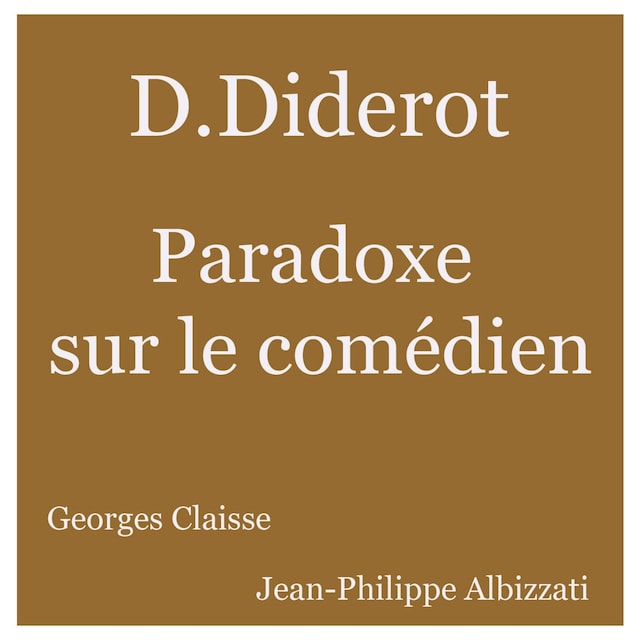 Buchcover für Paradoxe du comédien