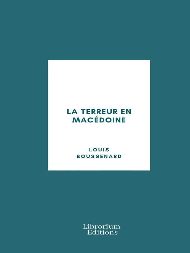 Kirjankansi teokselle La terreur en Macédoine