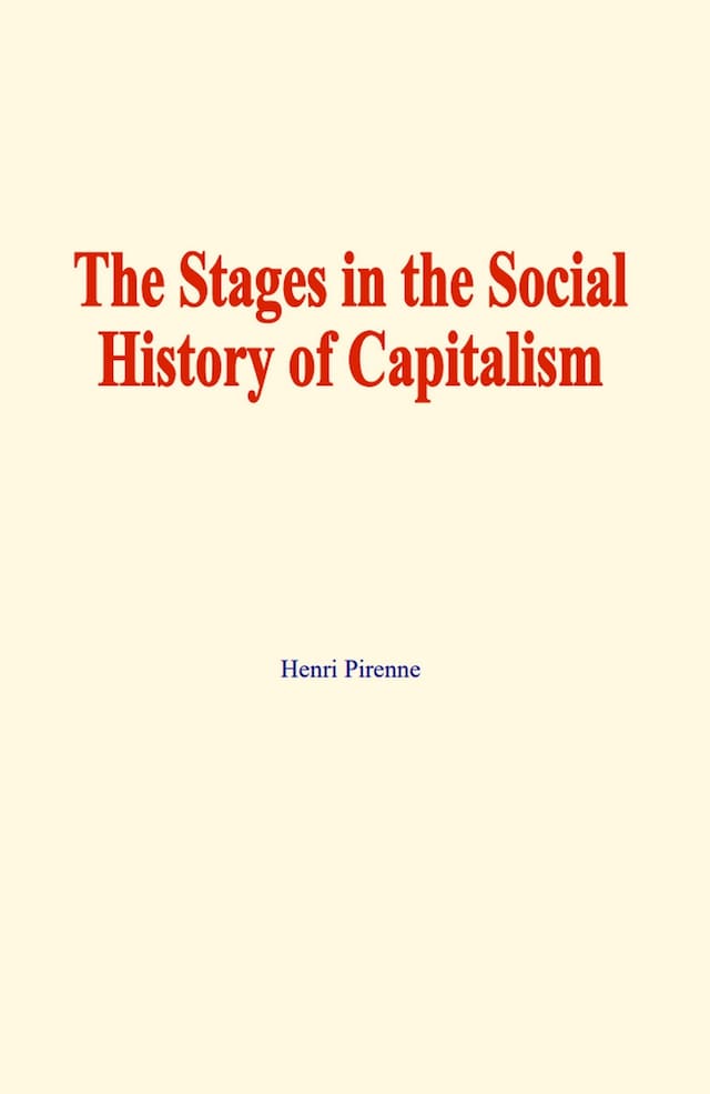 Kirjankansi teokselle The stages in the social history of capitalism