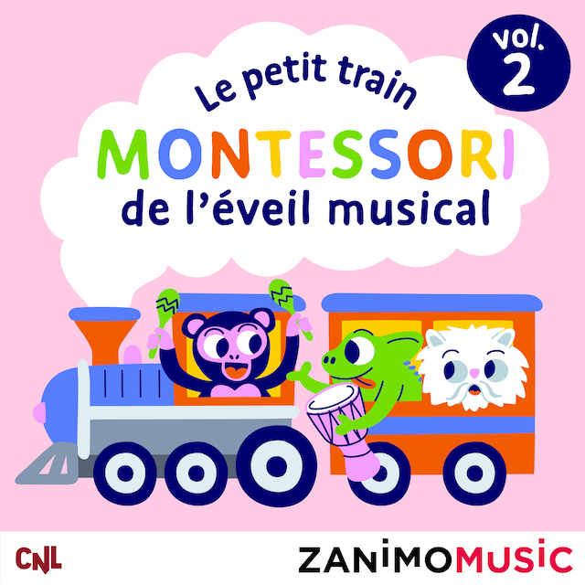 Boekomslag van Le petit train Montessori de l'éveil musical - Vol. 2