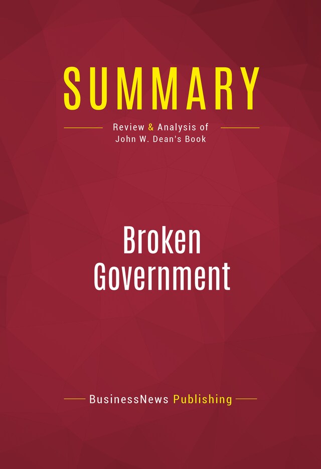 Book cover for Summary: Broken Government