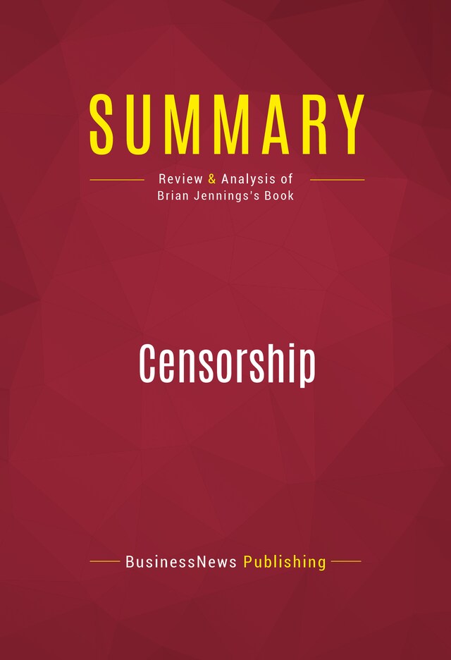 Book cover for Summary: Censorship