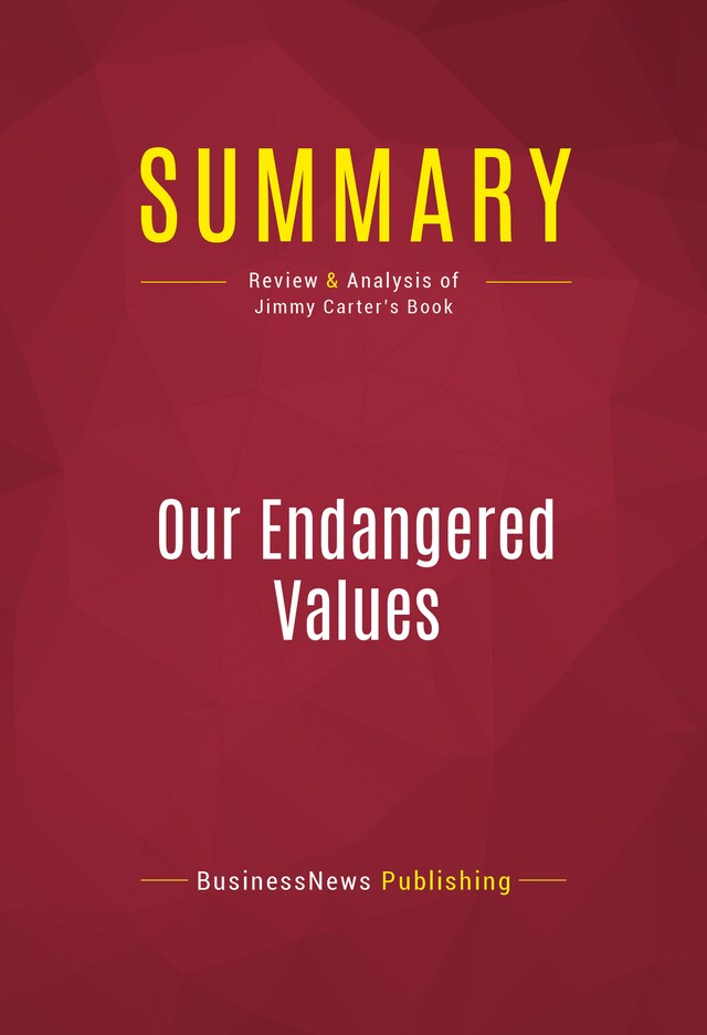 Buchcover für Summary: Our Endangered Values