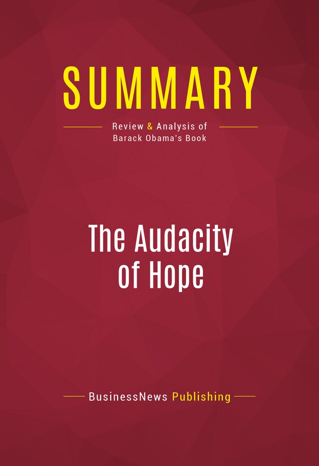 Buchcover für Summary: The Audacity Of Hope