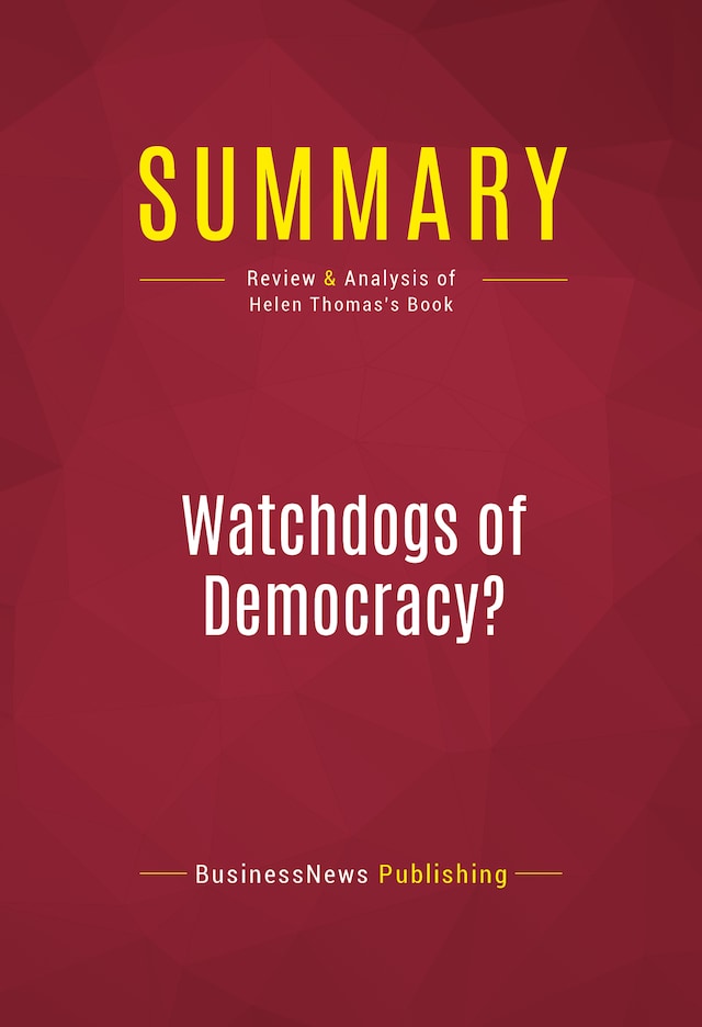 Buchcover für Summary: Watchdogs of Democracy?