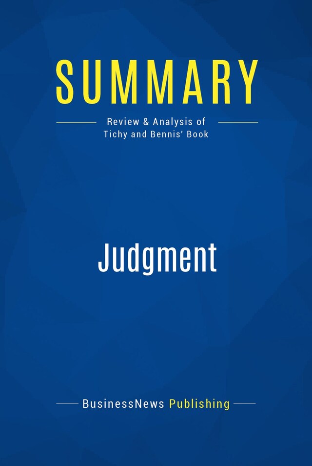 Book cover for Summary: Judgment