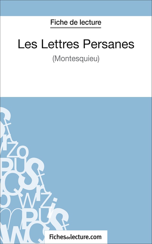 Book cover for Les Lettres Persanes de Montesquieu (Fiche de lecture)