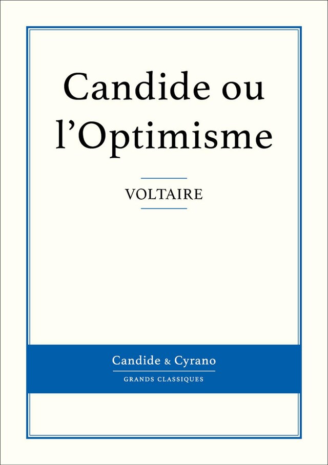 Book cover for Candide ou l'Optimisme