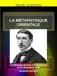 La Métaphysique orientale