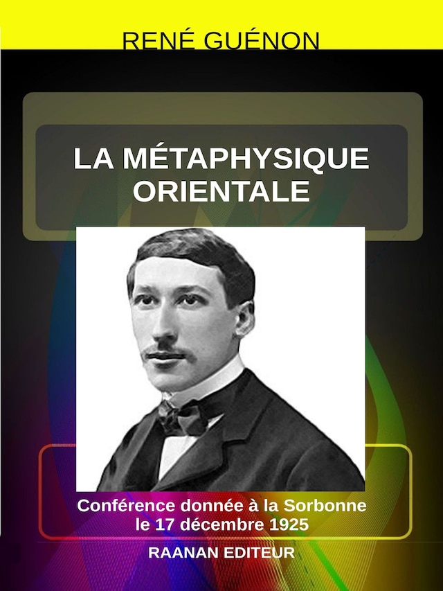 Book cover for La Métaphysique orientale