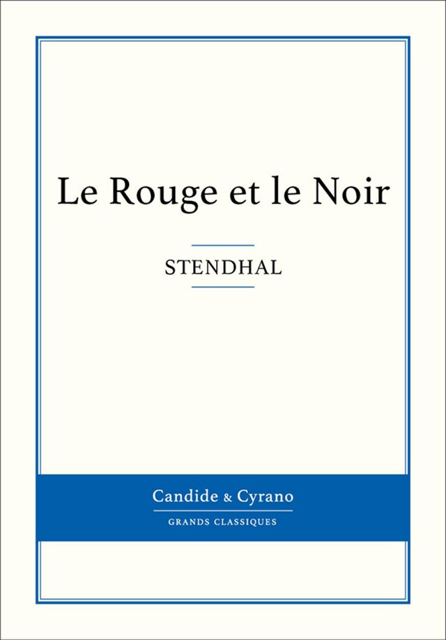 Book cover for Le Rouge et le Noir