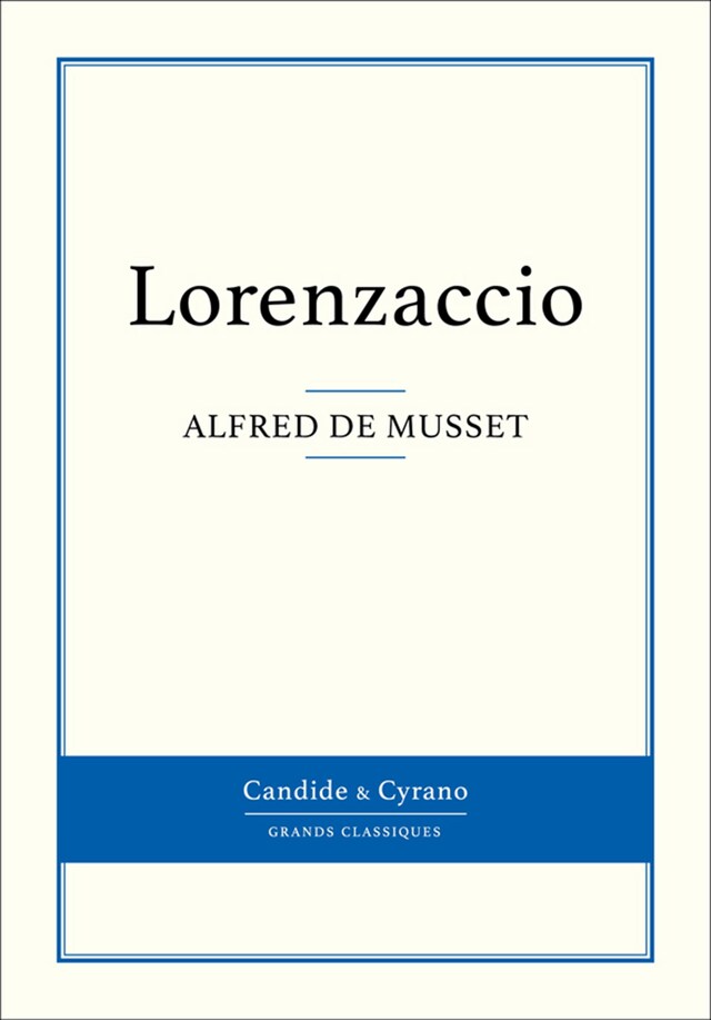 Kirjankansi teokselle Lorenzaccio