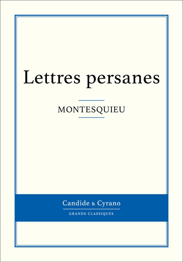 Copertina del libro per Lettres persanes