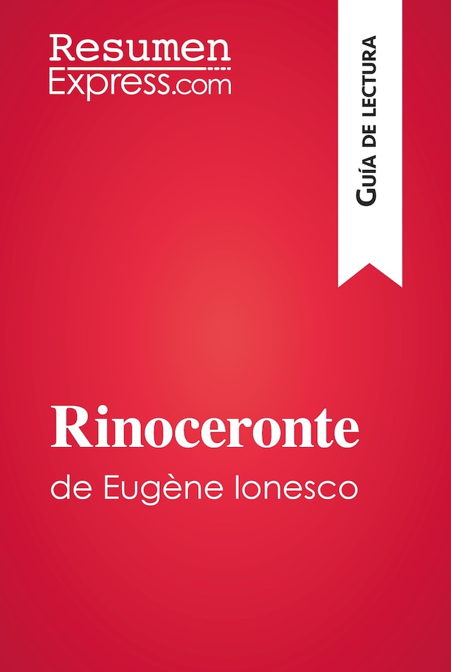 Book cover for Rinoceronte de Eugène Ionesco (Guía de lectura)