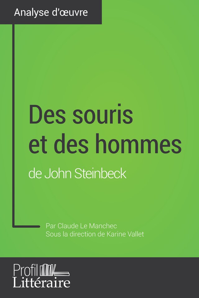 Bokomslag for Des souris et des hommes de John Steinbeck (Analyse approfondie)