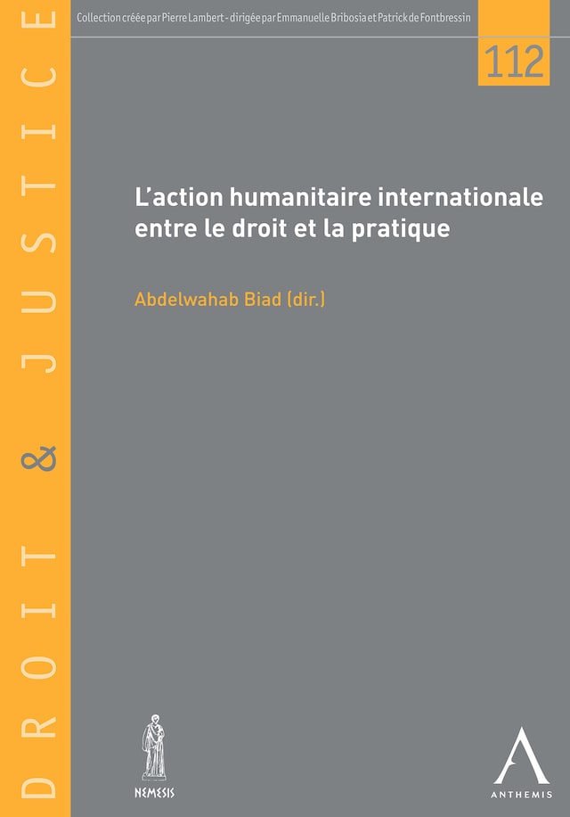Portada de libro para L'action humanitaire internationale entre le droit et la pratique