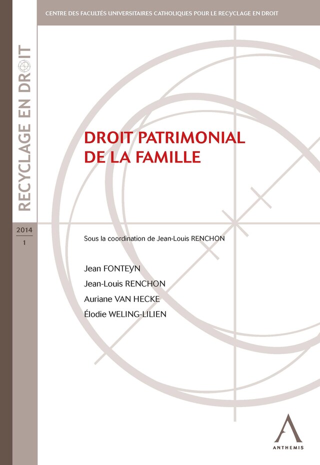 Copertina del libro per Droit patrimonial de la famille